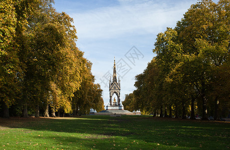 伦敦海德公园一号艾伯特纪念馆 海德公园 伦敦背景