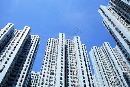香港住房建筑物城市密度建筑学公寓天际人口住宅区住宅窗户现代的高清图片素材
