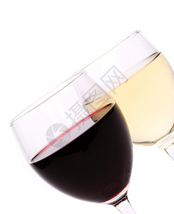 红色白葡萄酒红酒和白葡萄酒杯高脚杯器皿飞溅果汁饮料食物白色派对红色酒杯背景