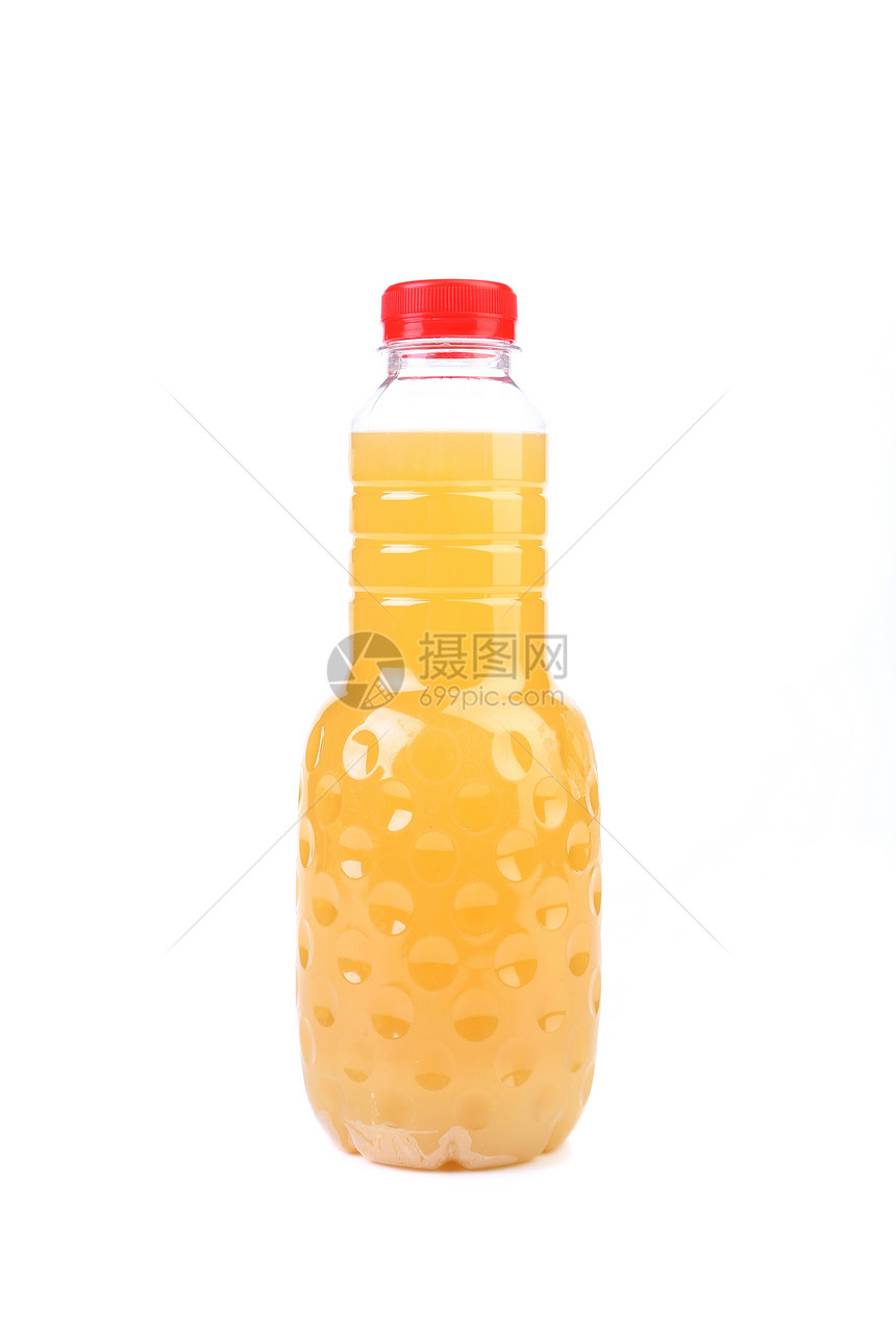 一瓶菠萝汁 白的孤立图片