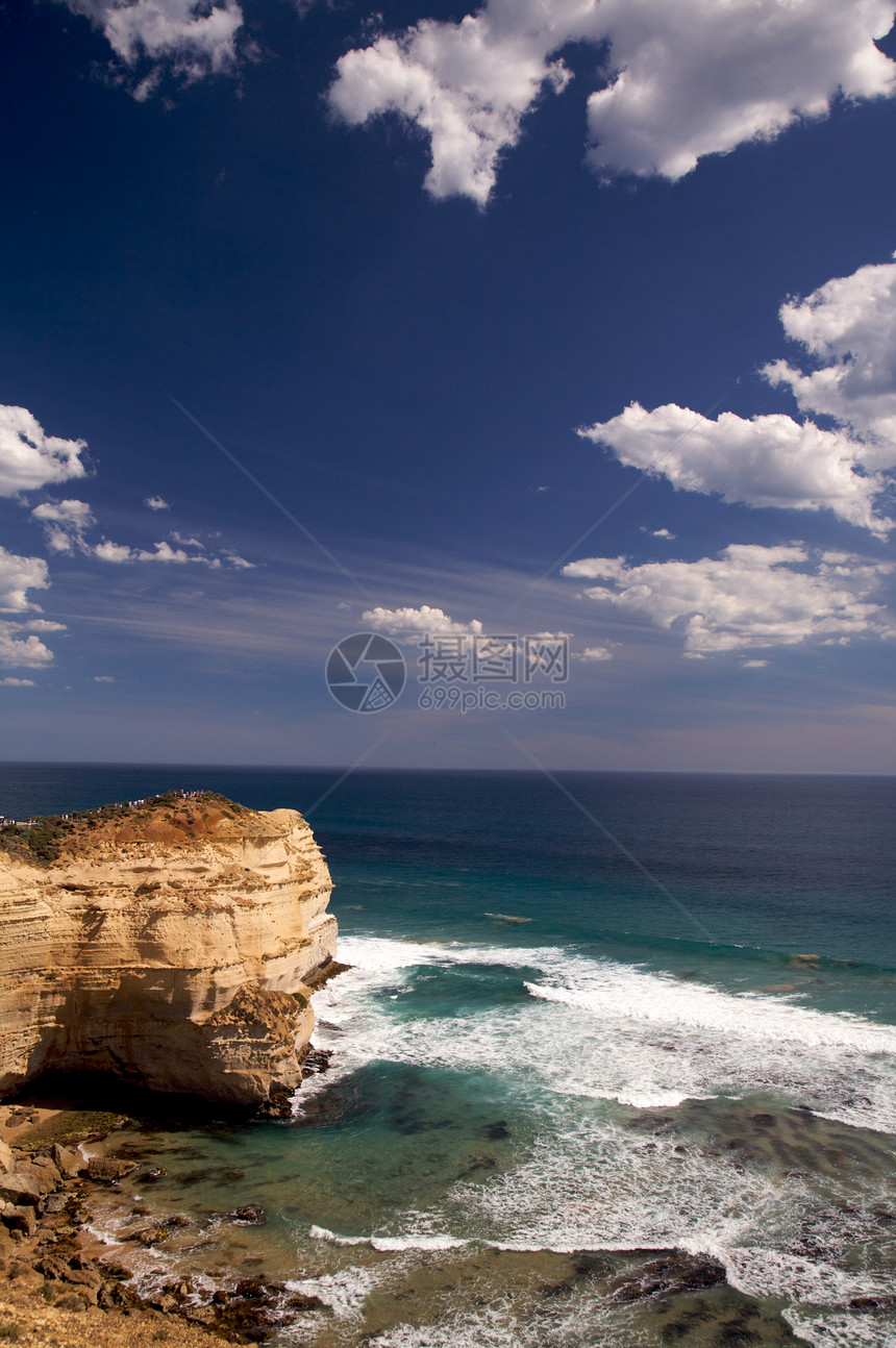 澳大利亚的十二个使者白色沿海岩石悬崖风景海洋波浪编队旅行海岸线图片