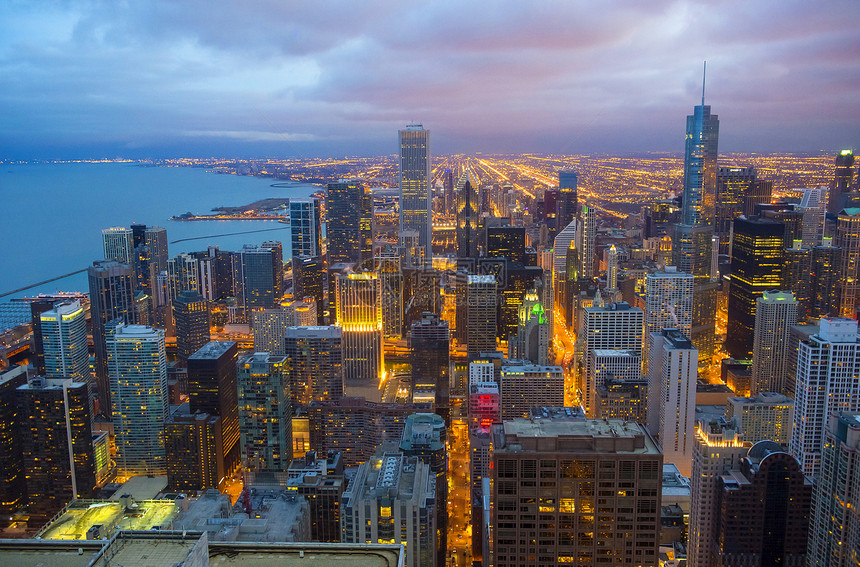 芝加哥城市建筑学天空市中心海岸海岸线建筑物摩天大楼地标天际图片