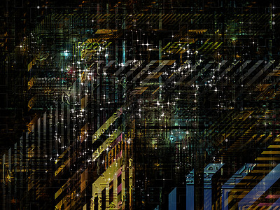 技术胶质矩形元素网格网络电脑工业机械设计背景图片