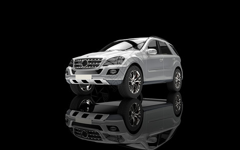 银SUV速度奢华吉普车运动卡车轮辋力量白色跑车车轮轮缘高清图片素材