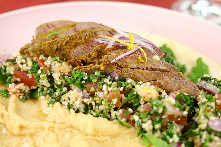 中东山羊柠檬草药投标午餐味道青菜热情沙拉美食用餐图片