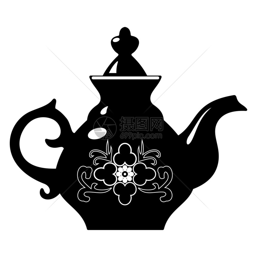 茶壶盘子陶瓷黏土土制茶具厨房餐具古董陶器血管图片