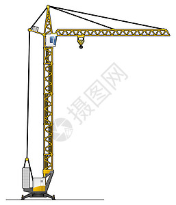 起重塔立柱卡通片绘画草图起重机吊车插图草稿橙子院子背景图片