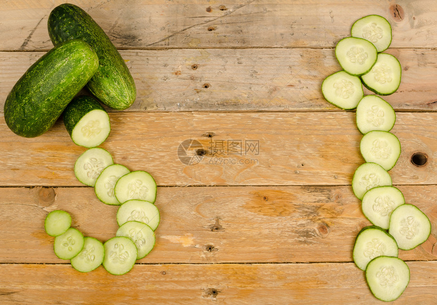 黄瓜背景蔬菜菜单食物风化营养高视角桌子乡村静物模板图片