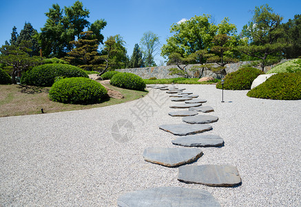 石头的方式绿色禅意岩石车道脚步公园领导背景图片