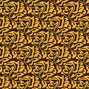 黄色无缝模式花卉墙纸插图壁纸装饰品丝绸艺术花纹背景图片