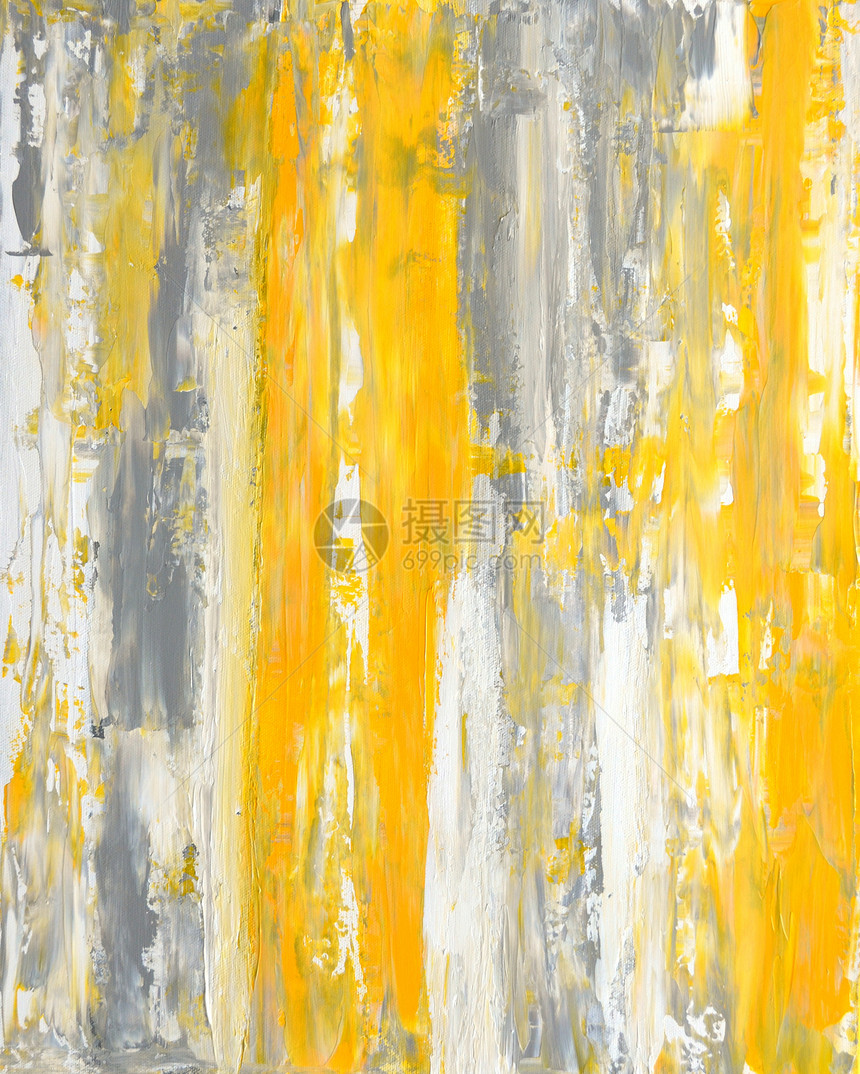 灰色和黄色摘要绘画调色艺术品办公室装饰墙壁线条画廊白色帆布设计图片