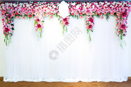 鲜花前门宗教仪式婚礼婚姻粉色海滨展示环境旅行热带风景优美的高清图片素材