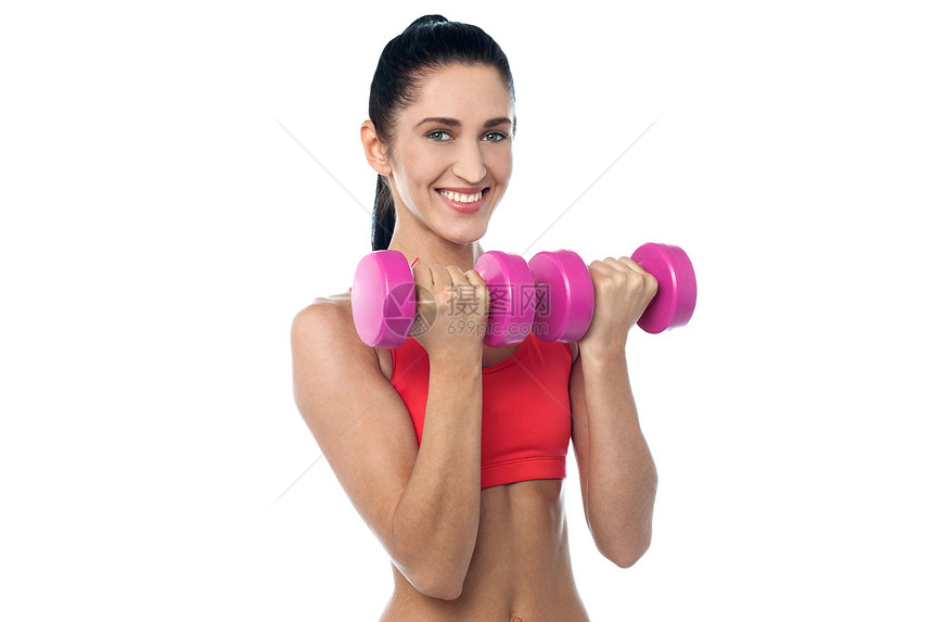 健身的年轻女子锻炼图片