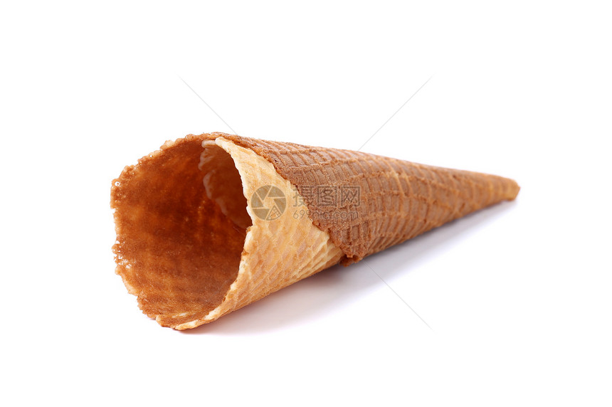 冰淇淋的瓦弗杯子 孤立无援香草管子短号美食胡扯小吃发射晶圆味道肥胖图片