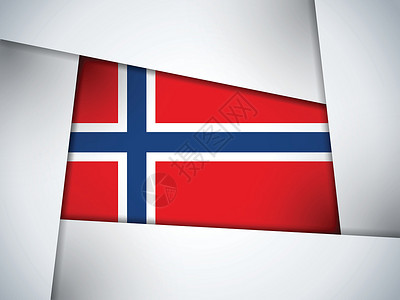 挪威国家旗舰 几何背景背景图片