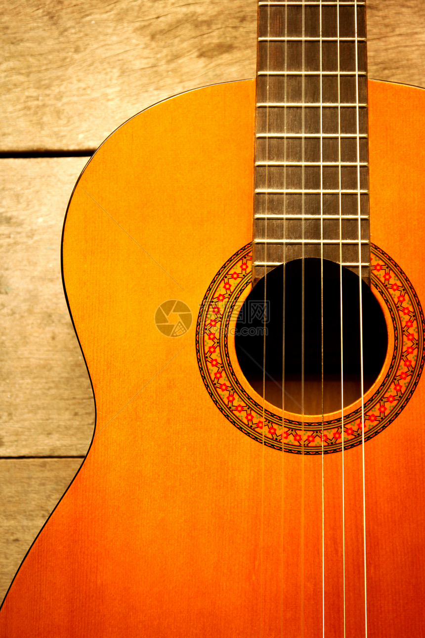 古典左左手吉他细绳调音摇滚乐器材民间声学国家棕色工作室脖子图片