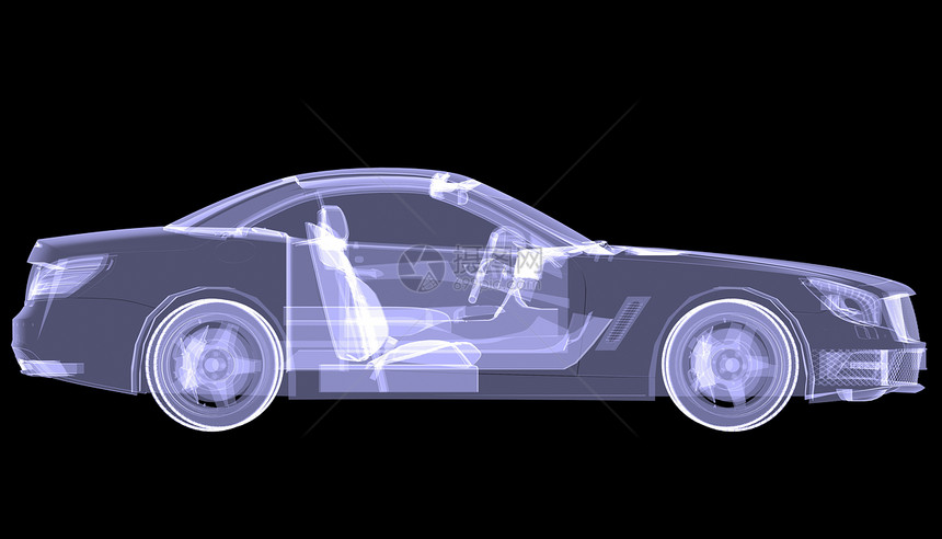 X射X光概念车奢华宏观驾驶x光运输玻璃轿车蓝色发动机跑车图片