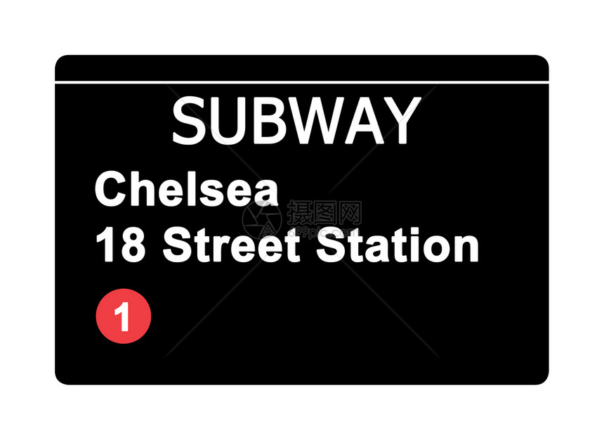 Chelsea 18街站地铁标志图片