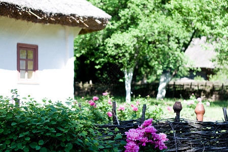 拜县粉色小屋夏天粉色的高清图片