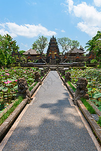 印度莲花庙巴厘语印度尼西亚高清图片
