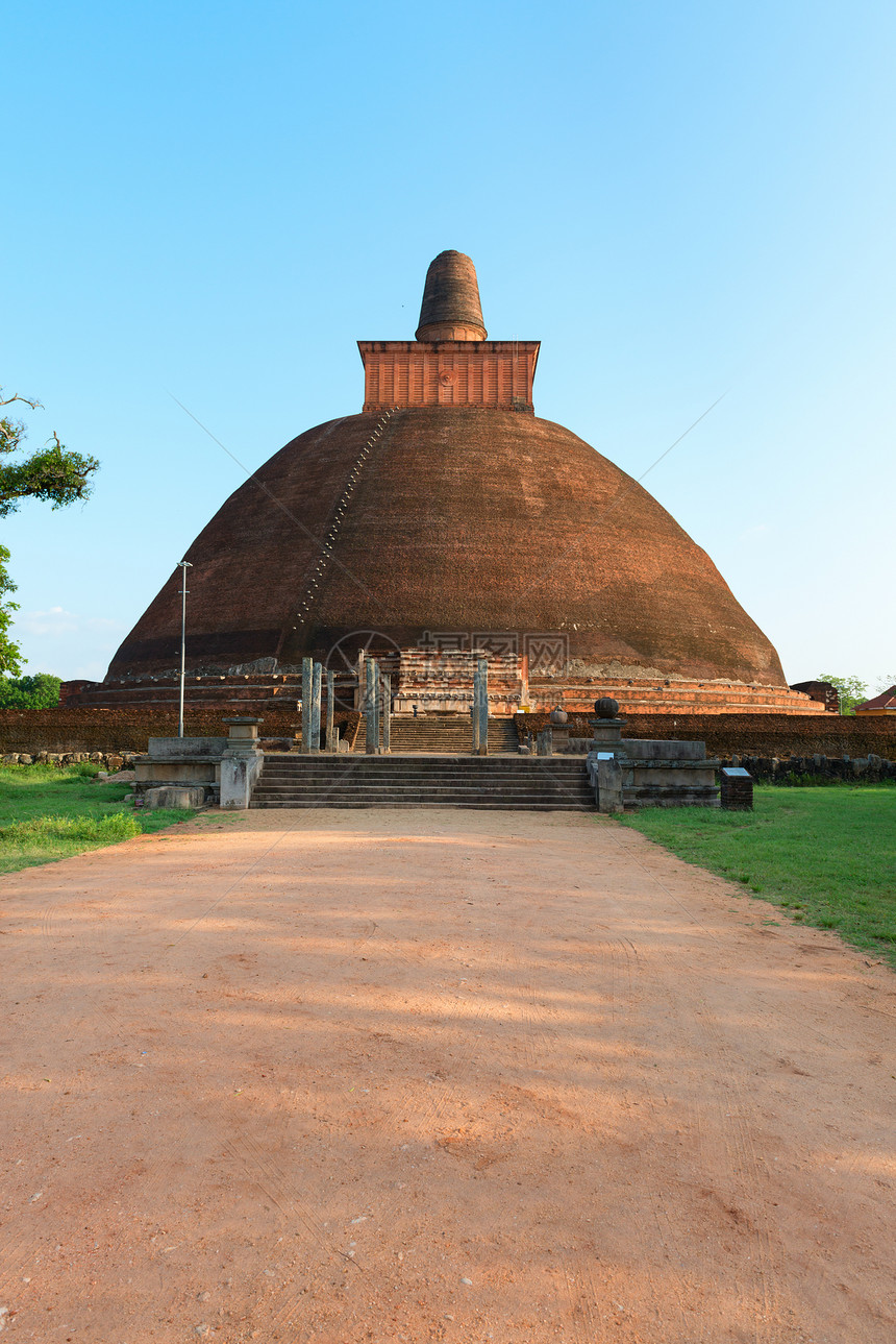 杰塔瓦纳马拉马亚达戈巴stupa 斯里兰卡阿努拉杜普拉纪念碑佛塔宗教旅行天空城市旅游宝塔遗产考古学图片