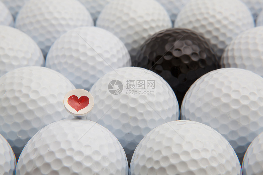 不同的高尔夫球和浪漫格斗图片