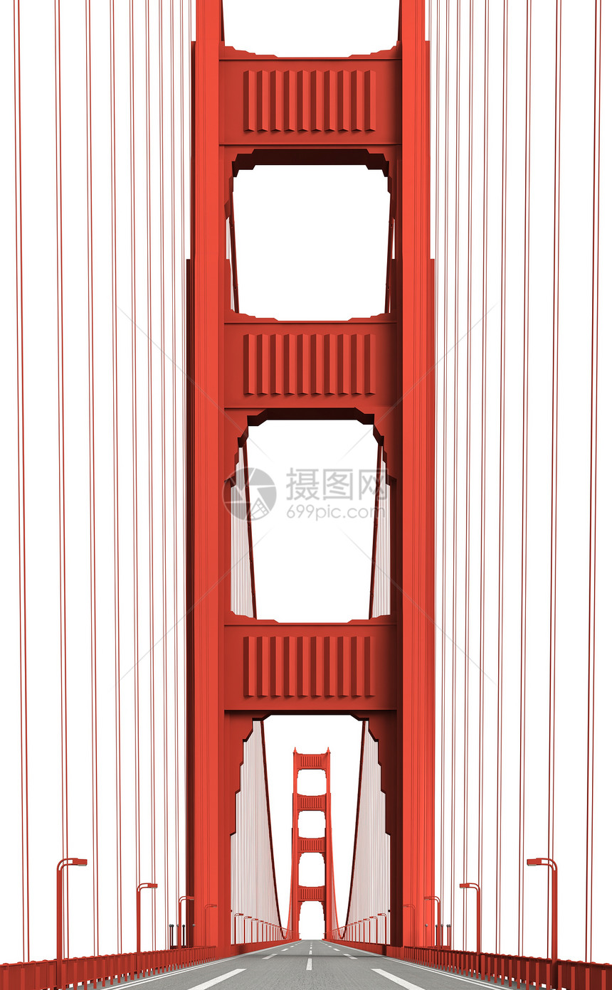 金门桥1动画片渲染技术绳索地标飞行建筑海洋旅行红色图片