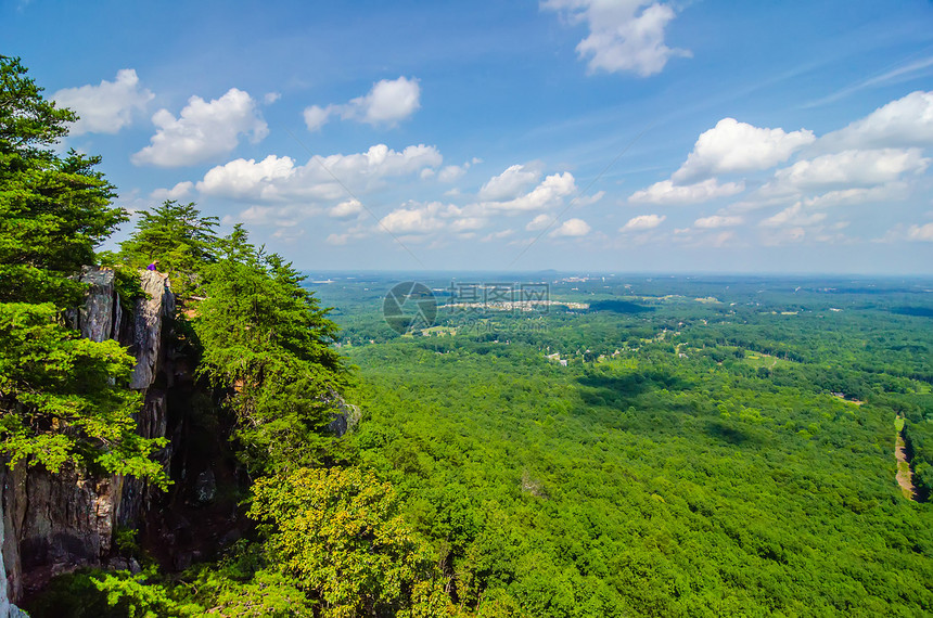 美美丽的空中风景 来自北山的拥挤者公园绿色松树数控季节树叶远足晴天国家森林图片