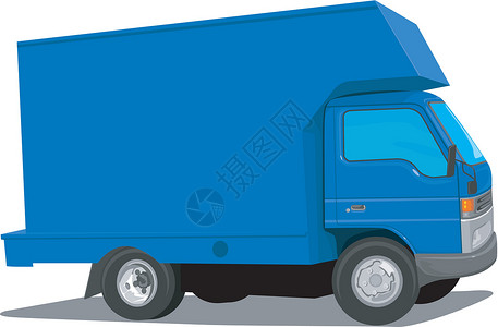 蓝色卡车搬运车背景图片
