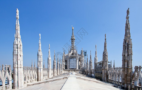 米兰多洛莫大教堂背景图片
