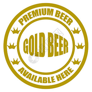 黄金啤酒啤酒金子标签插图背景图片