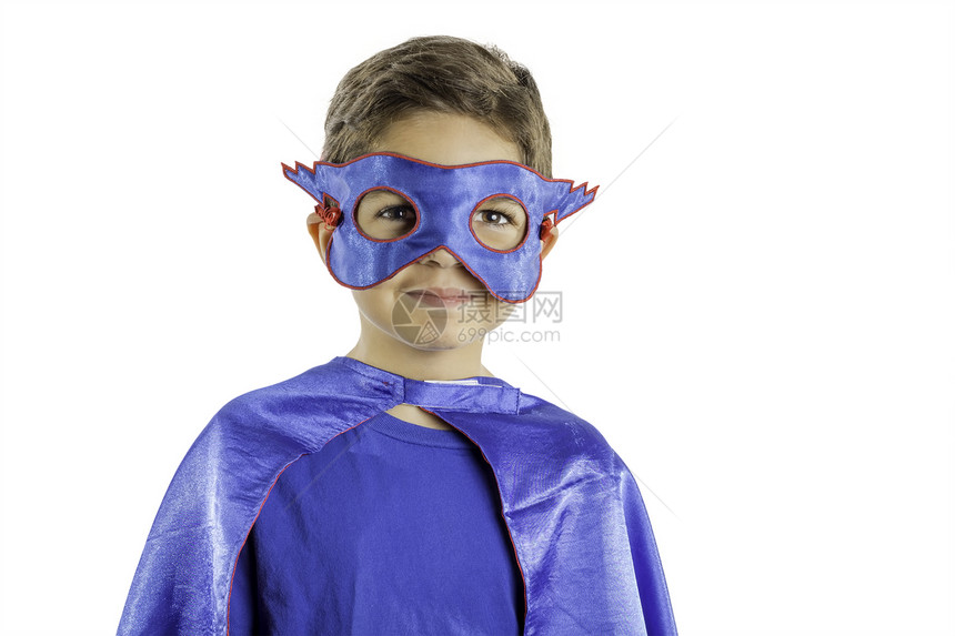 儿童超级英雄微笑英雄力量面具乐趣童年戏服孩子男生夹子图片