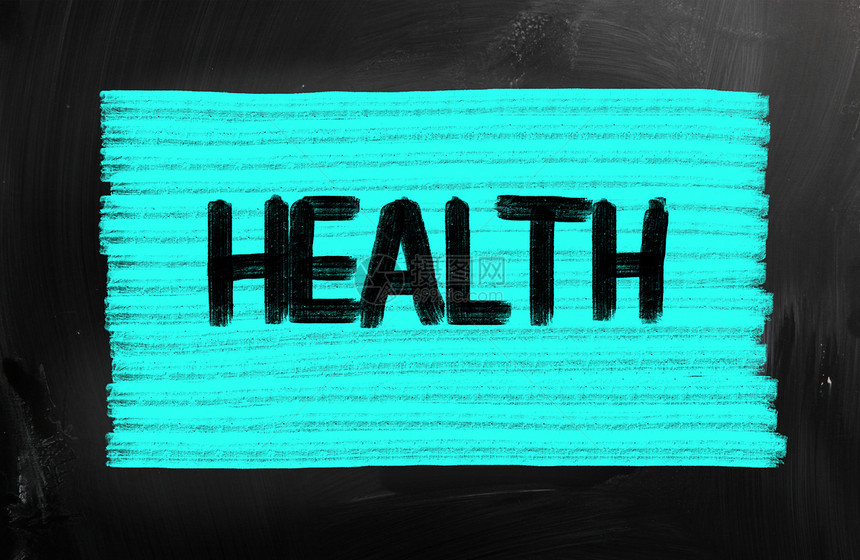 在黑板上用粉笔手写的健康概念插图选择活动营养学校卫生生活方式董事会诊断体力图片