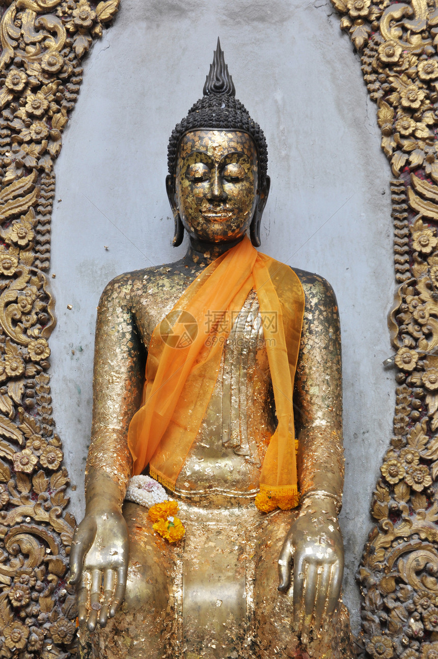 特写泰国的布达雕像图片