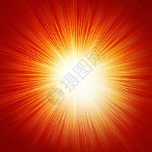 恒星爆发红火和黄火 EPS 10宇宙辉光暴发星星激光射线火花黄色辐射光束背景图片