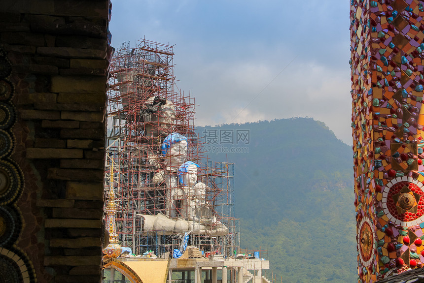 新的布泽新雕像文化寺庙旅行冥想石头古董照明精神宗教艺术图片