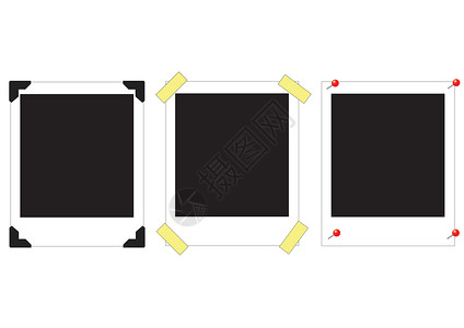 即时照片照片角角落剪贴簿专辑磁带创造力插图别针背景图片