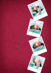 快乐的婴儿脚孩子毯子红色孩子们蓝色相片照片脚趾新生背景图片
