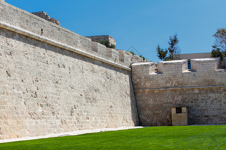 Mdina 基准城市石灰石麦地防御堡垒城堡背景图片