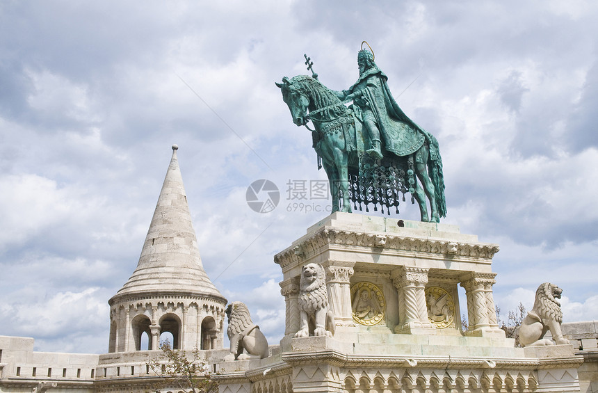 布达佩斯地标堡垒城市爬坡雕像建筑学渔民沙丘旅游皇家图片