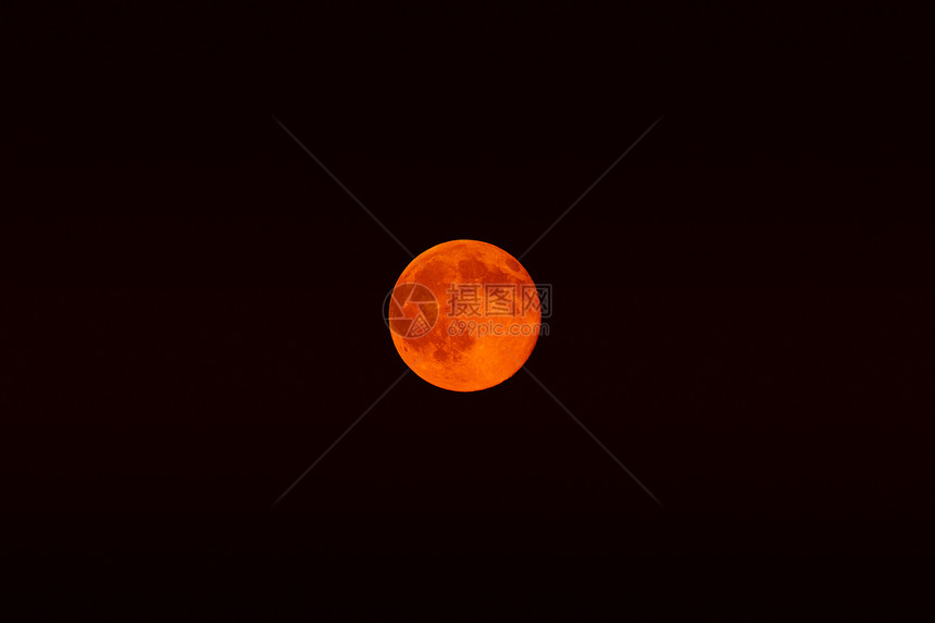 红色月亮4号月光图片