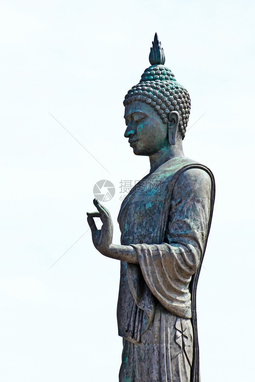泰国漫走佛佛像雕像文化佛教徒沉思建筑学冥想历史性旅行天空寺庙图片