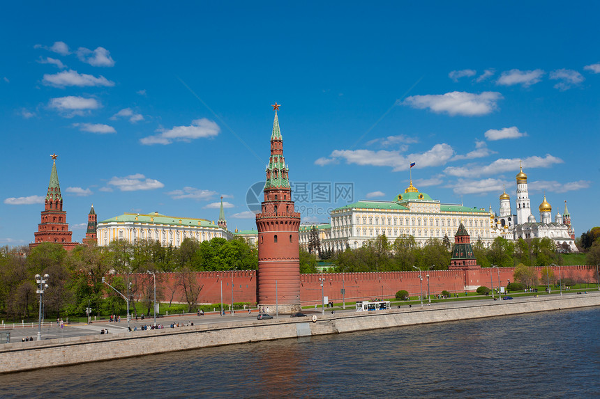 俄罗斯 莫斯科 键入莫斯科克里姆林宫和河流教会星星国家首都中心景观旅游蒸汽城市建筑学图片
