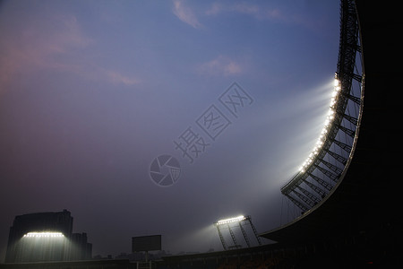 中国北京夜间体育场大灯 中国北京摄影水平天空建筑学体育场馆背景图片