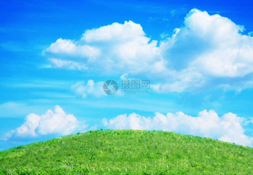 拉什 绿色的山丘 蓝色的天空和云彩爬坡复合农业摄影水平风景数字环境场景生长图片