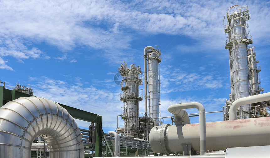 日间化工厂气体力量植物化学品炼油厂管道技术石化工业燃料图片
