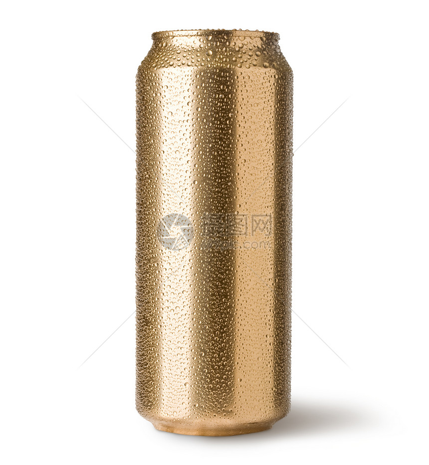 金罐饮料金属宏观液体冻结可乐苏打茶点戒指水滴图片