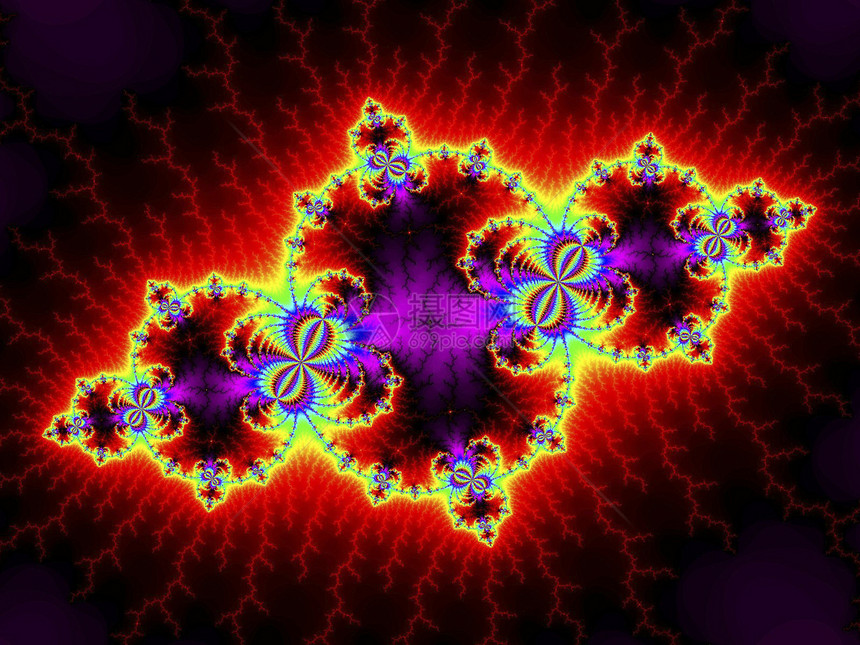 分形电脑红色数学方程式图像几何学方程火焰数量图片