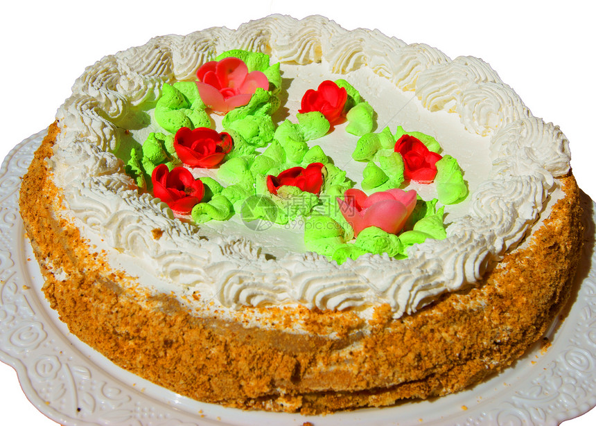 节日蛋糕奶油奢华派对生日冰镇磨砂面包庆典仪式美食图片