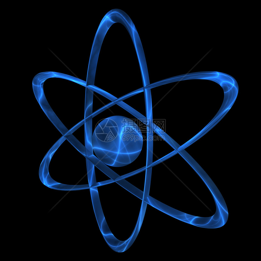 蓝色电源原子图片